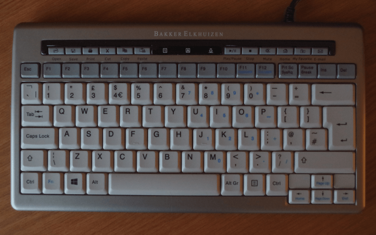 Bakker Elkhuizen s board 840 keyboard layout